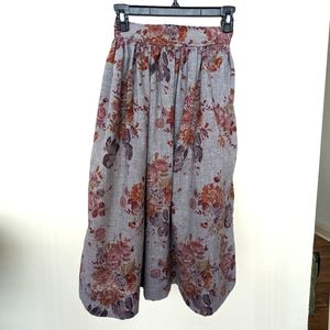 Vintage 50s floral full skirt